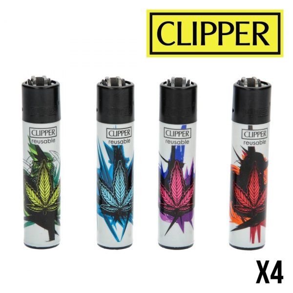 Briquet CLIPPER artistic leaf