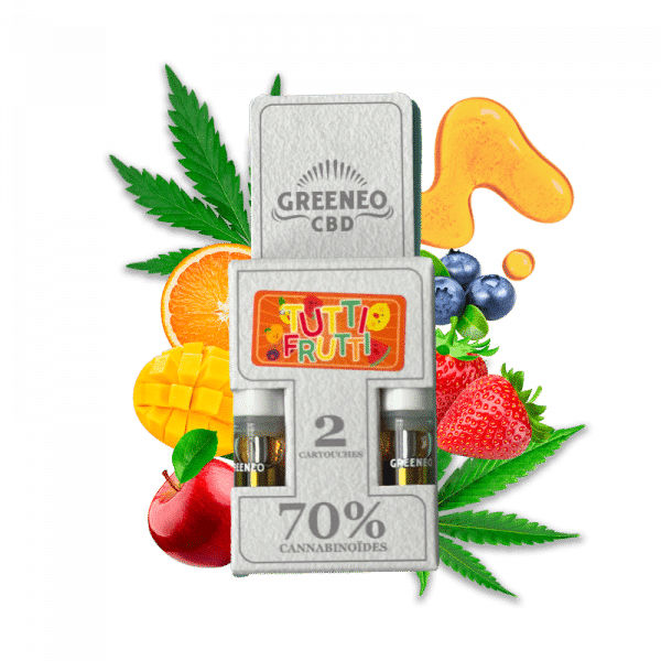 Cartouche CBD tutti frutti 70% Greeneo